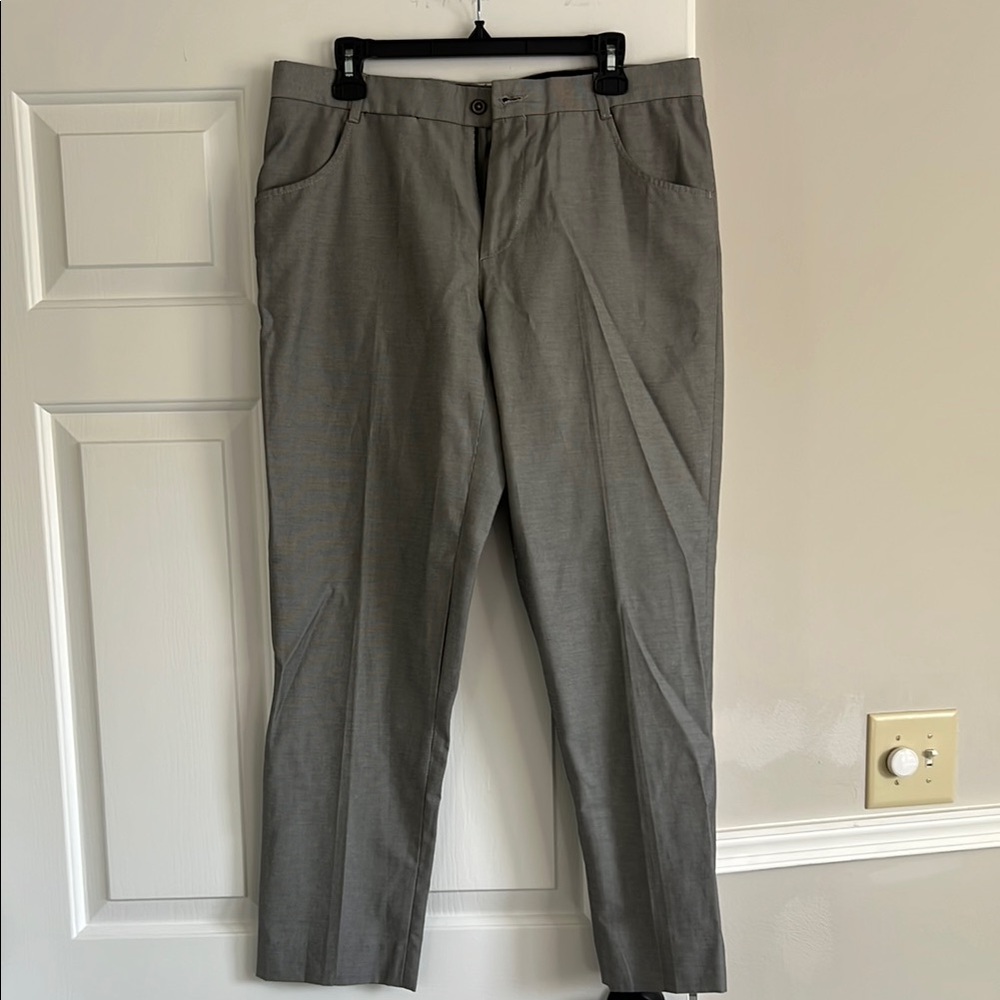 Zara Gray Dress Pants Straight Leg Classic